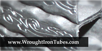 Flower Embossed Steel Tubes With Hammered Edge, Steel Handrails With Flower Embossing